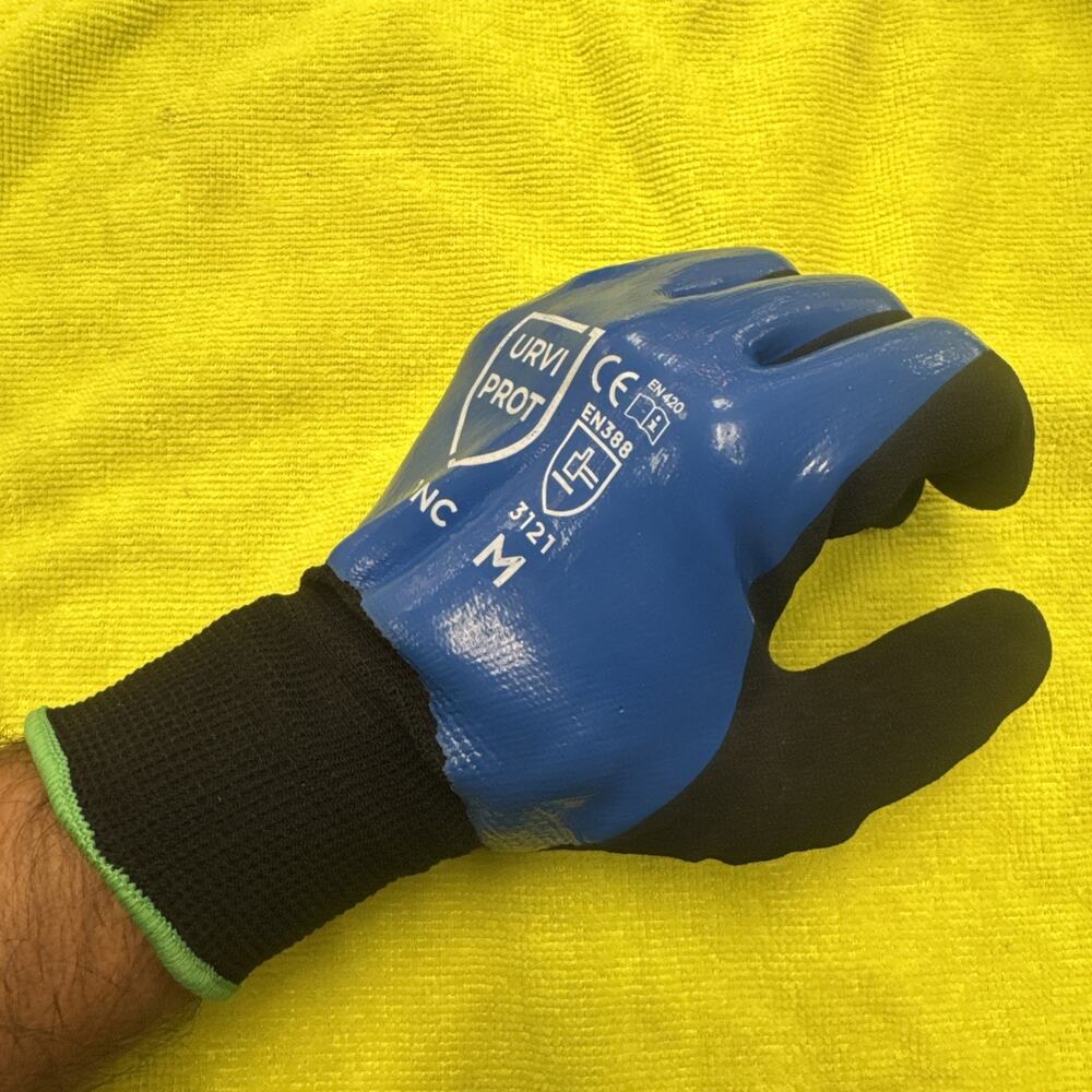 Heavy Duty Rubber UrviProt Waterproof Gloves Resistant Industrial Work 12 pair M